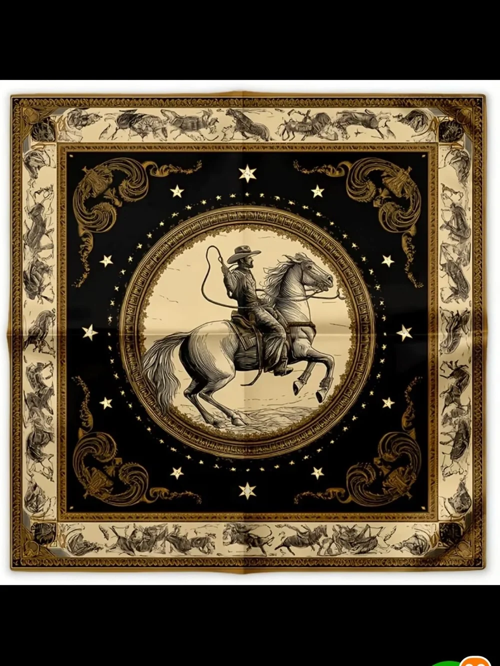 Western Cowboy Horse Scarf/Bandana